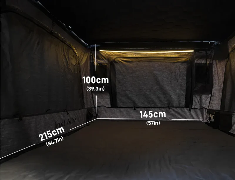 Tente de toit Sky Rover automatique coque transparente