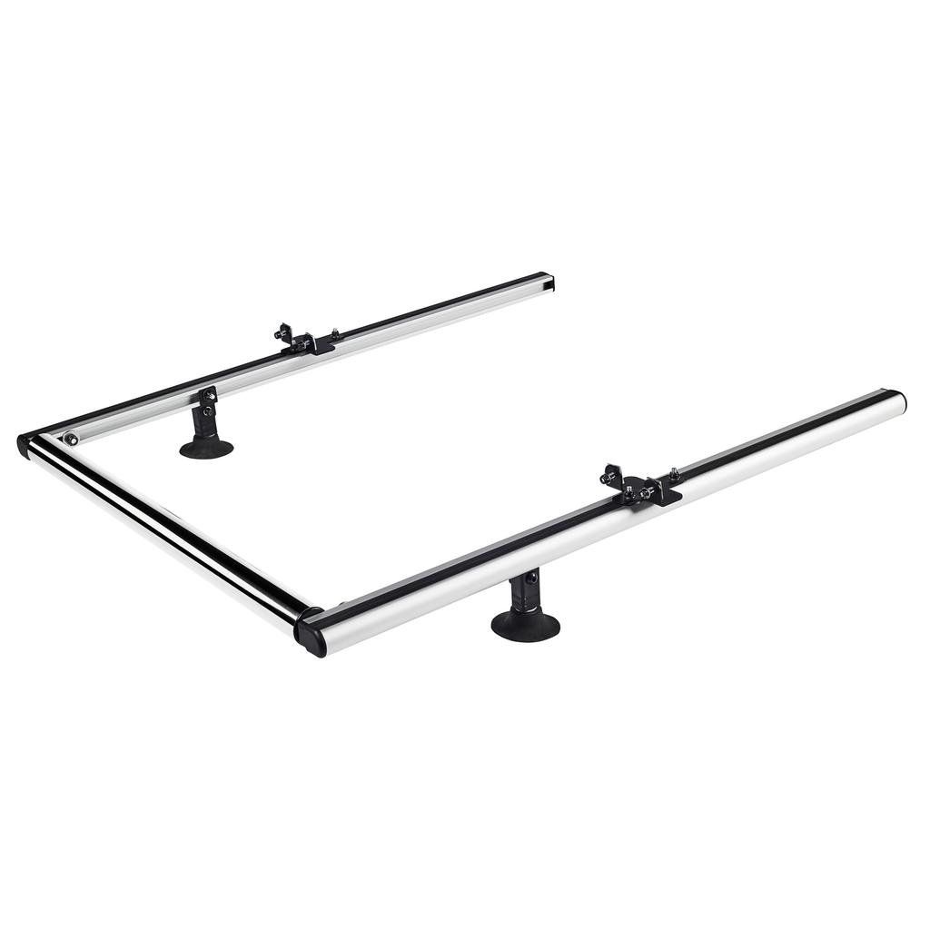 2 aluminium extensible roller CRUZ supports + 60 cm inox roller